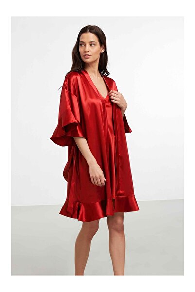 Kom Alisa Satin Dressing Gown