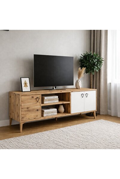 Misterium Lusso Modern Ayaklı TV Ünitesi Alt Modül - Atlantik Çam