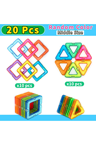 Choice7 مجموعة بناء مغناطيسية مكونة من 20 قطعة، لعبة بناء للأطفال، ألعاب تركي...
