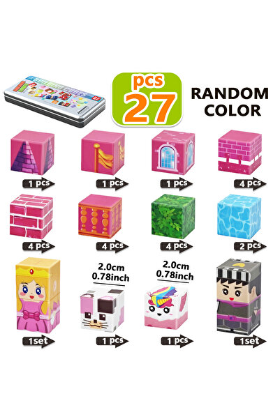 Choice 2cm-27pcs 27pcs Iron Box Magnetic Block Set,Magnetic Tiles,Children's ...