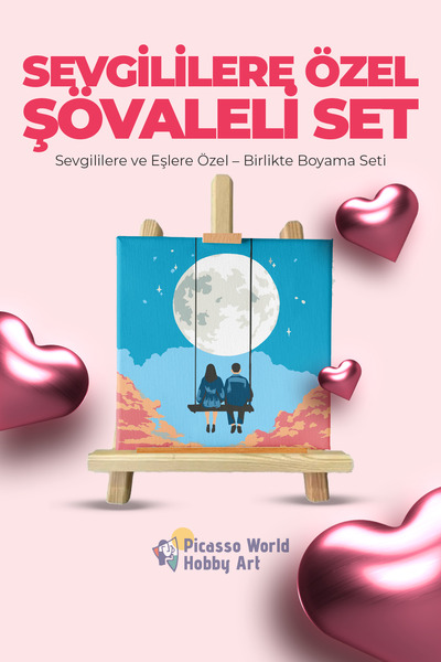 Picasso World Hobby Art Sayılarla Boyama Numaralı Tuval Seti Fırça Boya Dahil...