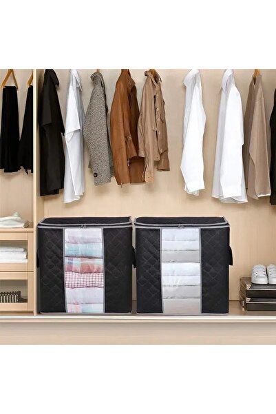 Thirty Three Design Clothes storage box, foldable, vertical, black, textile, ...