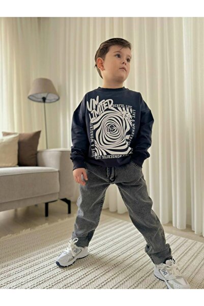 NURTOPU Set pentru băieți, 2 piese, din țesătură de bumbac de calitate superi...