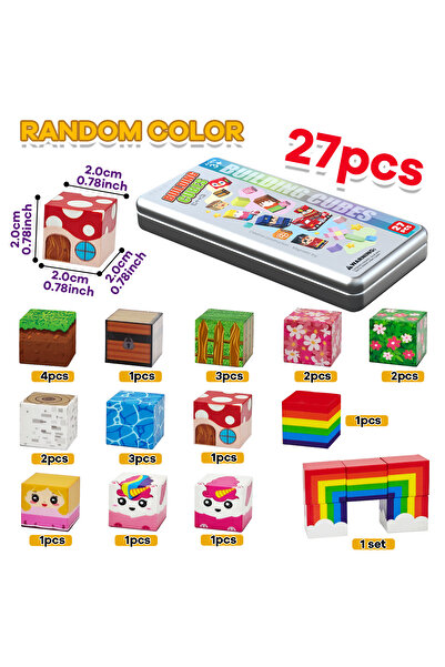 Choice 2cm-27pcs 27pcs Iron Box Magnetic Block Set,Magnetic Tiles,Children's ...