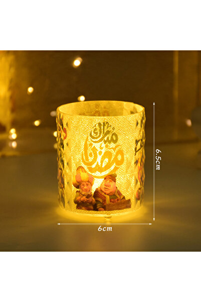 Choice B03 2025 Eid Mubarak Led Candle Lights Ramadan Ornament Lamp Home Part...
