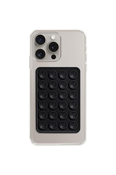 Techsuit Suport cu Ventuze pentru Telefon, Dreptunghiular - (SB-PAD) - Black