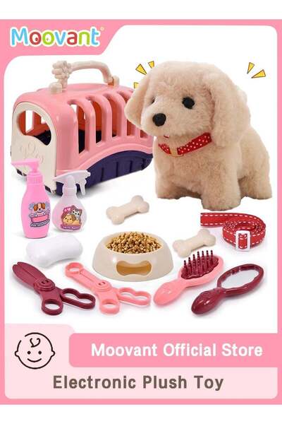 Moovant 13Pcs Dog Toys for Kids with Cage, Rechargeable Interactive Electroni...