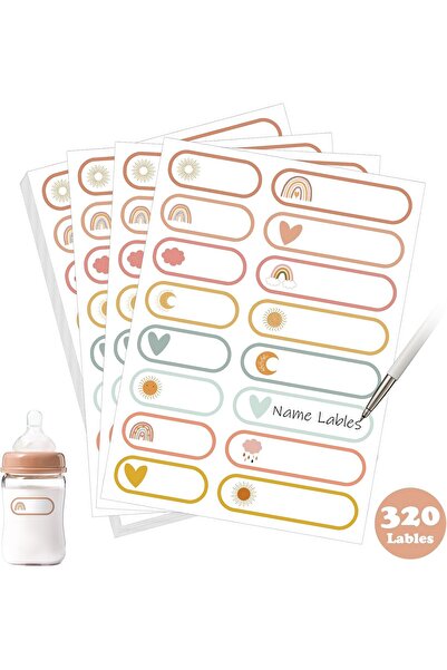 Arabest Baby Bottle Labels for Daycare, Name Labels for Daycare, Self Laminat...