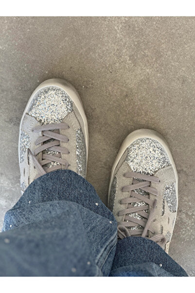 Banksy Star Embroidered Sneakers Casual Sports Shoes (Distressed)