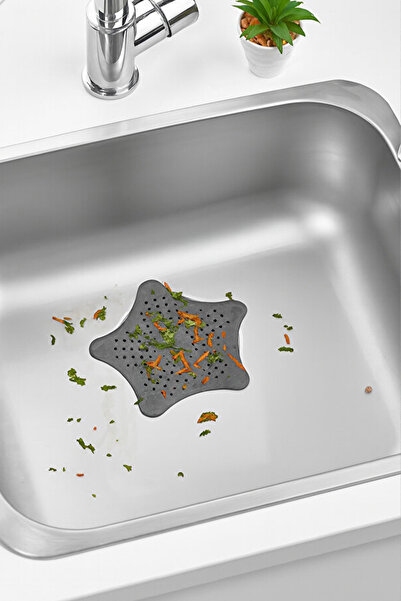 LİRAZON Multi-Purpose Silicone Drain Strainer with Suction Cup Water-Permeabl...