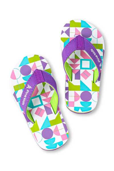 Pine kids Slip-On Flip Flops with Abstract Print - Multicolor