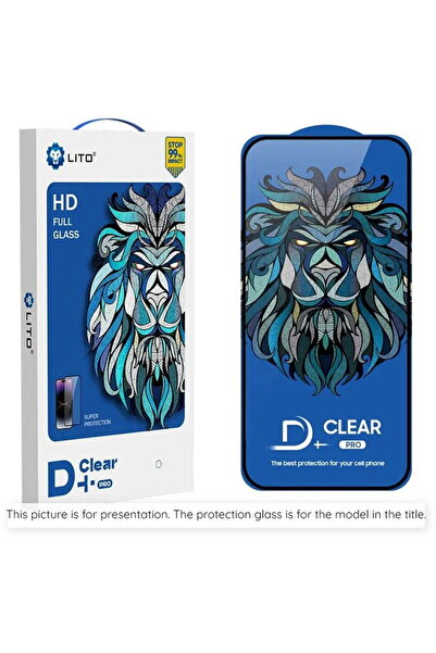 Lito Screen Protector for iPhone 16 Pro Max - D+ Pro Clear - Black