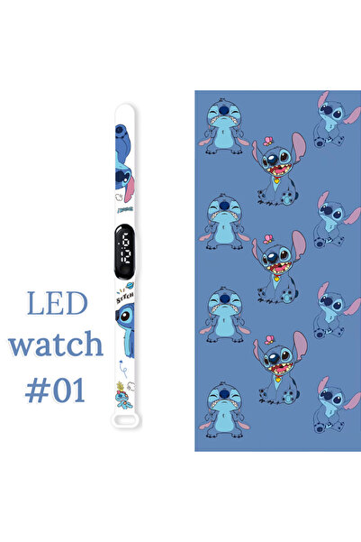 Choice19 ستيتش وايت 01 ساعة أطفال أنيقة ستيتش، سوار رياضي مقاوم للماء للبنات،...