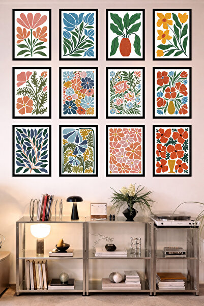 UNT 12-Frame Look Kitchen |   Modern |   Retro Wall Poster Painting Set – 15X...