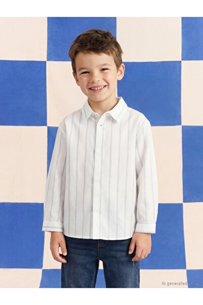 LC Waikiki منتجات فريزن ستور التي لا مثيل لها I قميص مخطط بأكمام طويلة للأولاد