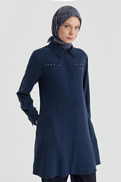 Tuğba Süs Cepli Tunik - Lacivert
