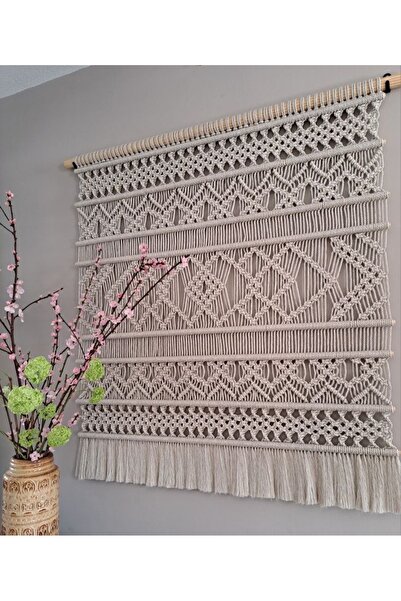 SuMavisi Makrome Duvar Dekoru & Bohem & Rustik & Ev Dekoru & Kapı Perdesi