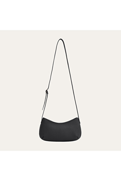 Mudo Leather Look Oval Shoulder Bag
