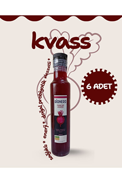 Doğal Probiyotik Pancar Kvass 250 ml Cam Şişe (6 Adet)