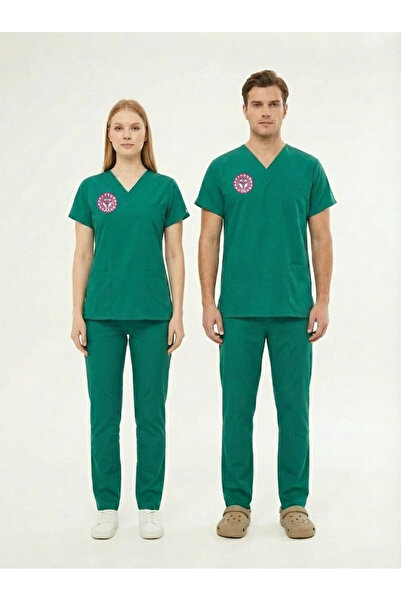 Class Üniforma Surgical Green Operating Room Staff Uniform Lycra Scrubs Set (...