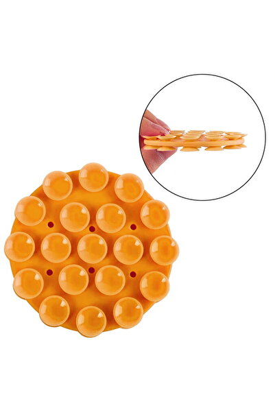 Techsuit Suport cu Ventuze pentru Telefon, Rotund - (SO-CUP) - Orange