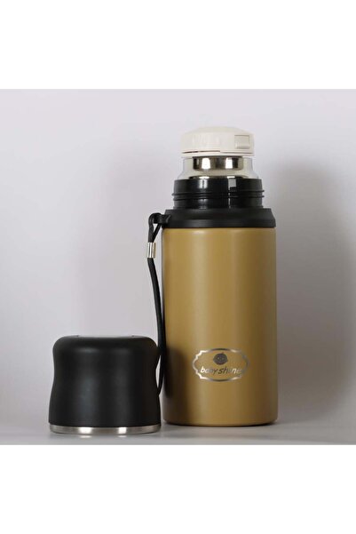 Baby shine ترمس اطفال ستانلس ستيل حافظ للحرارة والبرودة - 600 مل - بيج