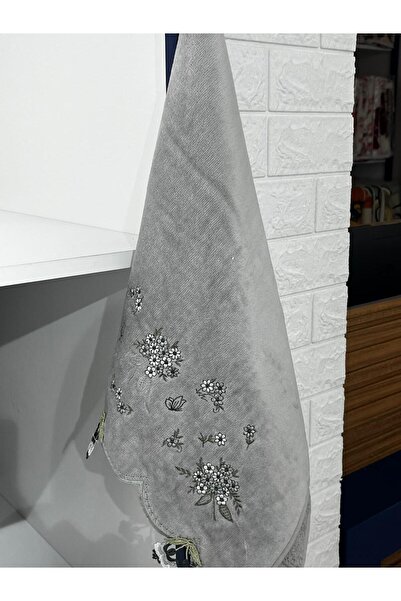 VELLON HOME منشفة مخملية مع أقراط 50 × 90