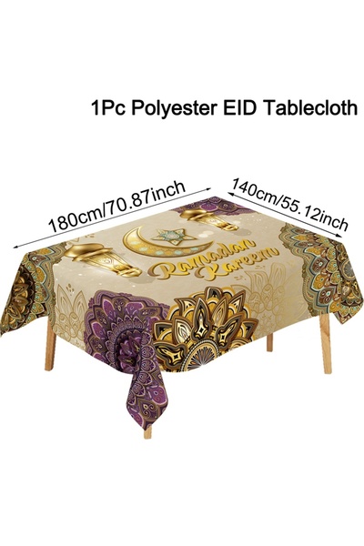 Choice 424 Ramadan Kareem Tablecloth Castle Table Cover Ramadan Decorations f...