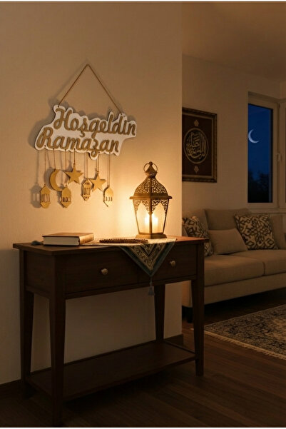 Tooall Hoş Geldin Ramazan Yazılı Dekoratif Duvar Süsü, Hoşgeldin Ramazan Süsl...