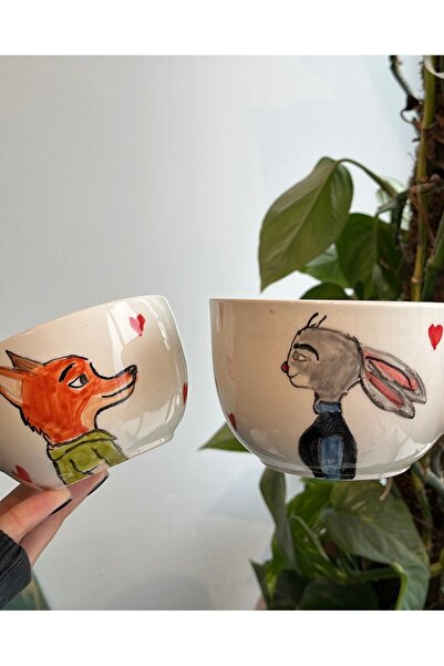 visera Zootropolis Nick&Judy Cartoon Ceramic Mug Set