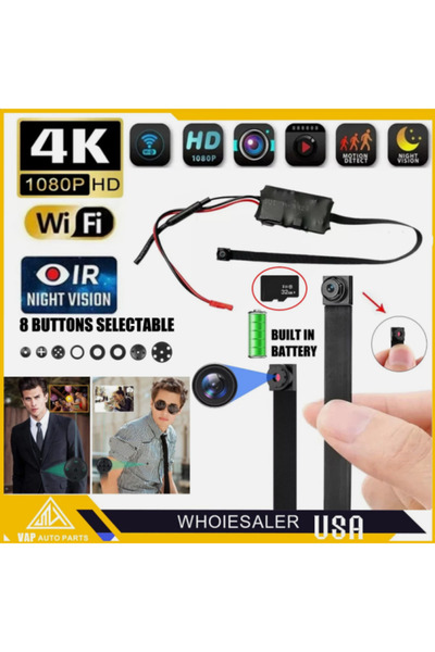 Electronic SPY كاميرا صغيرة بدقة 1080 بكسل - رؤية ليلية وتنبيه حركة لأمن غرف ...