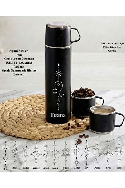 Penguen Kişiselleştirilmiş Termos Özel İsimli Tasarım Baskılı