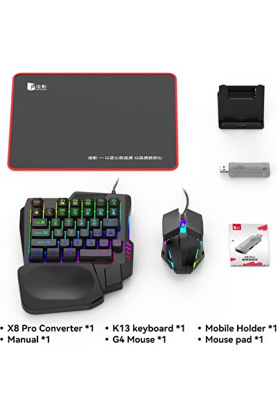 Generic 5 in 1 X8 pro PUBG Controller Gaming Keyboard Mouse Converter,Mouse&K...