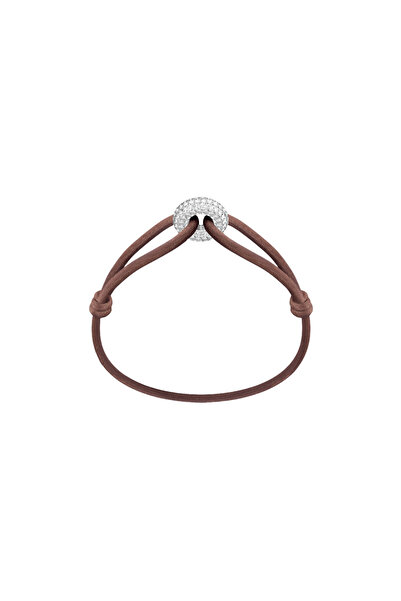 Wecord London Silver Soho Pavé Cord Bracelet