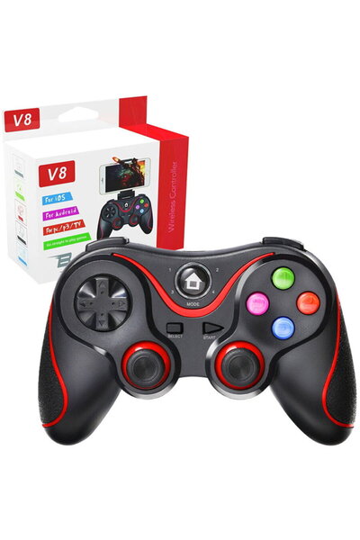 Techsuit Controller fara Fir, 400mAh, BT 4.0, Rosu