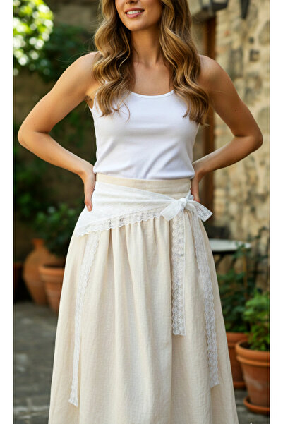 Mufincollection Lace-Up Waist Tie Brode Fabric Off-White Bandana |   Multi-Pu...