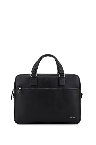 Tamer Tanca Men's Faux Leather Black Briefcase
