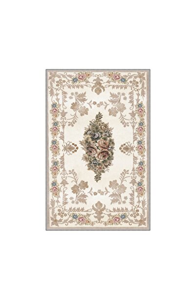 Artenova Decorative carpet, cream, floral pattern, EFAX, 80x150 cm, polyester...
