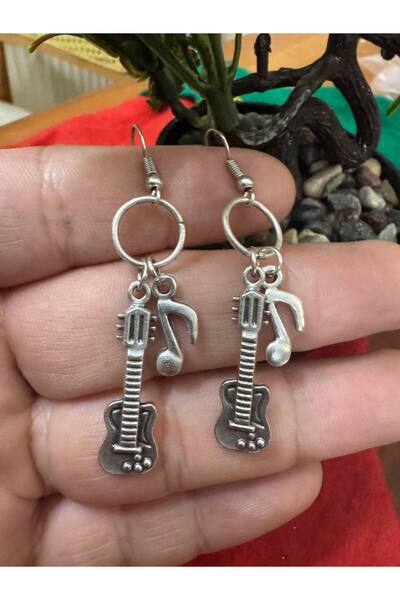 Yuchicly Metal Dangle Earrings with Guitar and Musical Note Figures – Double ...