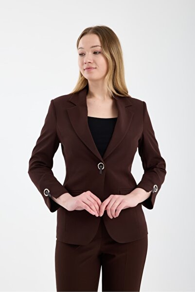 YML Üç Halka Çıtçıtlı Fit Kalıp Double Kumaş Ceket