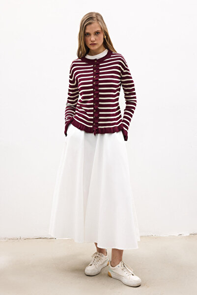Touché Privé Firfirli Striped Knitted Cardigan