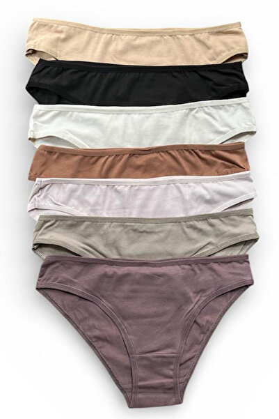 Nicoletta Women's Panties 7 Pack Lycra Cotton Mink