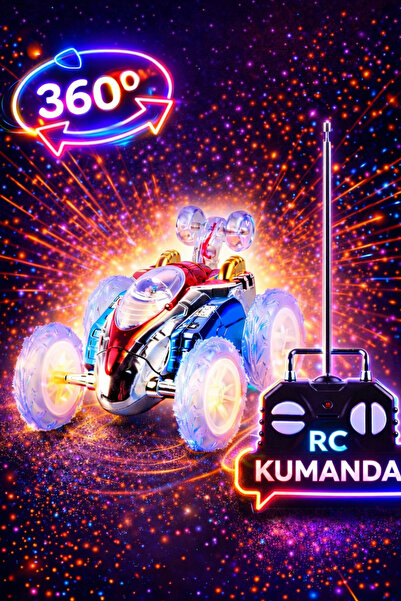 OYUNCAK'S UZAKTAN KUMANDALI PİLLİ AKROBASİ ARABA OYUNCAK-DASHER