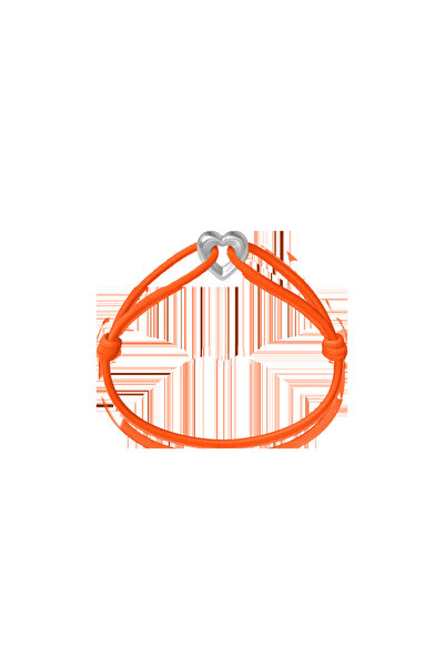 Wecord London سوار من خيط فضي على شكل قلب