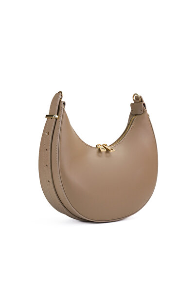 Posete Fagaras Louna Leather Purse - Cream, Casual Bag Made of Genuine Leathe...