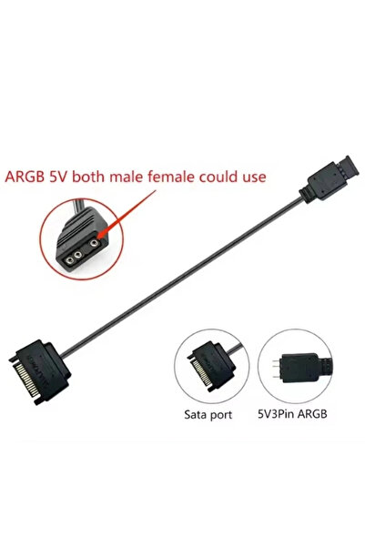 VENTURE SATA 5V 3Pin ARGB Adaptör Kablosu