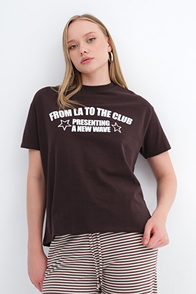 Addax Printed Thick T-Shirt P10626