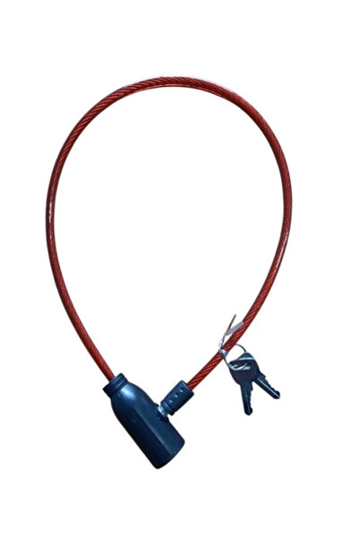 KRTL Sosi̇n Bicycle Lock Thin Rope 6Mmx63Cm with Key Krtl-0145 Red