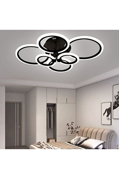 proled LED Lighting Ring 132W 9240Lm, Black, 6 Arms and Remote Control, Adjus...
