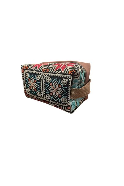 Generic Multi-Purpose Makeup & Travel Pouch with Palestinian Embroidery Pattern